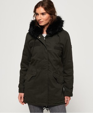 Superdry Rookie Hawk Parka Női Kabát Khaki | HMKNY9563